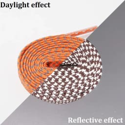 1Pair ​3M Flat Reflective Shoelaces for Sneakers Glow at Night Be Applicable Sport Running AF1/AJ Luminous Shoe Lace Shoestring