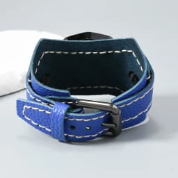 Men's Punk Rock Style Large Dial Quartz Watch Vintage Multi Layer Hand Stitched Cowhide Strap