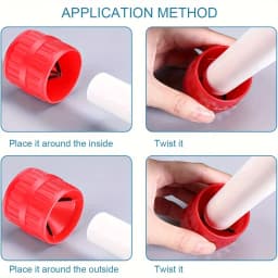 1/2 Pieces Inner-Outer Reamer Pipe and Tube Deburring Reamer Tubing Chamfer Tool for PVC PPR Copper Brass Aluminum Pipes