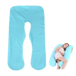 Cotton Pregnant Maternity U-type Body Pillow Case 140/150CM with Removable Washable Cover Sleeping Support for Leg Pillow Cover