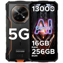DOOGEE Fire 7 5G Rugged Phone 16GB 256GB 13000mAh Battery Dimensity 6300 Gemini AI 64MP Camera NFC Android 15 Smart phone
