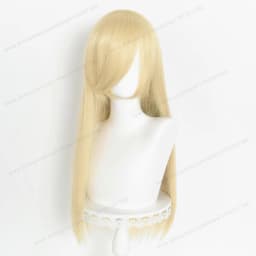 60cm Long Straight Cosplay Synthetic Wig With Bangs Golden Yellow Green Blonde Purple Heat Resistant Hair Anime Wigs + Wig Cap