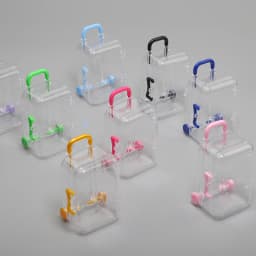 7x5cm Transparent Mini Suitcase Trolley Luggage Candy Packaging Box Handbag Model Earrings Necklace Ring Gift Display Box 1Pcs