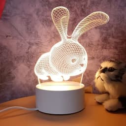 3D Lamp Acrylic LED Night Lights Bear Dinosaur Child Night Light Led for Bedroom Decoration Christmas Decor Wedding Party Favors
