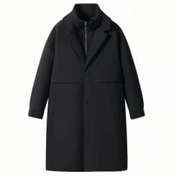 Winter Down Jacket Women Windbreaker Jacket Unisex Down Coat Warm Fake Two-Piece Two-Way Zipper Casual Loose Fit Men Winter Coat