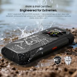 Blackview ROCK 1 AI Rugged Phone 2.01-inch Rear Screen 8GB+256GB 15000mAh Battery 33W Charging Helio G81 4G Android 16
