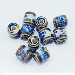 10Pcs 10*9MM Ceramic Cylinder Spacer Loose Beads for Jewelry Bracelet Necklace Accessories DIY
