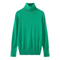 YENKYE Autumn Women Long Sleeve Basic Turtleneck Knit Sweater Casual Pullover Knitwear