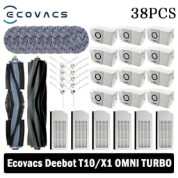 Ecovacs Deebot X1 OMNI / T10 OMNI Robot Vacuum Cleaner Spare Parts, Rubber / Side Brush, Cover,Hepa Filter, Mop Rag, Dust Bag