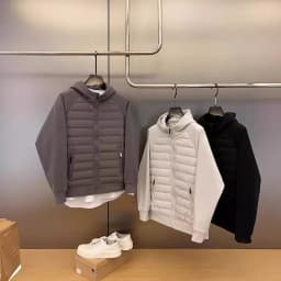 Winter New Men's Lightweight Casual Hooded Jacket Versatile Splicing Couple's Windproof and Cold Proof Cotton Jacket