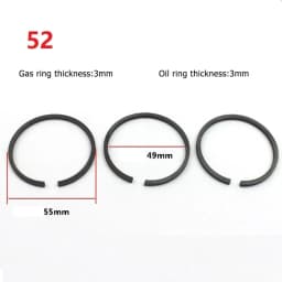 3 Pcs Air Compressor Piston Ring Pneumatic Parts 42mm 47mm 48mm 51mm 52mm 65mm 90mm 95mm 100mm For Cylinder Ring Blower Segment
