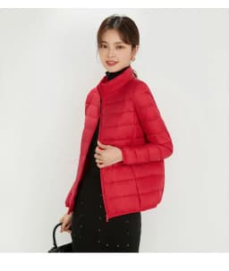 Women White Duck Down Jacket Winter Fall Female Ultra Light Down Jackets Slim Solid Long Sleeve Parkas Candy Color Zip Coat