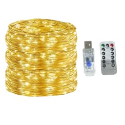 5M/10M/20M/30M USB 8Modes Remote Copper Wire LED Waterproof String Fairy Light for Xmas Party New Year Christmas Decoration