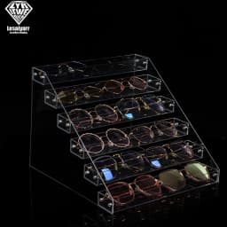 Acrylic 3/4/5/6/7 layers SunGlasses Eyeglasses Display Stands Glasses Shelf Holder Frame Sunglasses Shelf Organizer Storage Rack