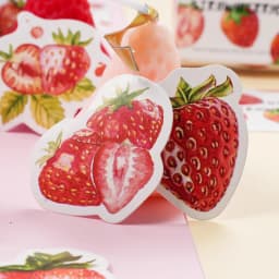 45 Pcs Strawberry Themed Scrapbooking Stickers Set for DIY Journaling Aesthetic Stationery Decor Sweet Gift Set