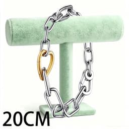 2026 New 925 Silver Women's Classic Logo Heart Shaped ME Chain Link Open Loop Bracelet Display Tool Exquisite DIY Charm Jewelry
