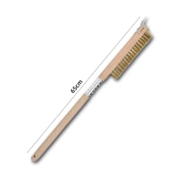 Pizza Oven Brush Copper Stove Brush Bristle Brass Wood Long Handle Grill Cleaning Oven Brush for Small Oven Kitchen Tool