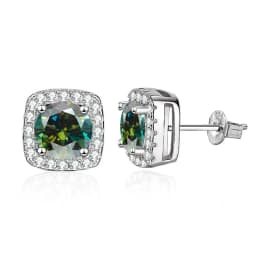 Pass Diamond Tester Pen Moissanite And Zircon Stud Earrings For Women 100% Real 925 Sterling Silver GRA Certificates D VVS1