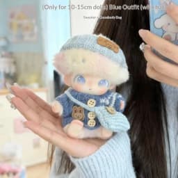 DIMOO Newborn Diary Colorful Buttoned Sweater Cute Little Rabbit Knitted Sweater Little Bear Crossbody Bag Baby Clothes 15cm