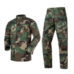 New Hot Durable and Wear-resistant Men's Camo ACU Uniform 2PC Set Training Wear Security Officer Uniforms