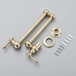 Baokemo Folding into the Wall Faucet 304 Stainless Steel Universal Rotation Faucet Kitchen Concealed Single Cold Faucet