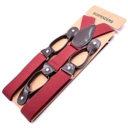 Fashion Man's Button Suspenders PU Leather Braces Adjustable Elastic Bretelles Y-Back Ligas Tirantes New Size 3.5*120cm