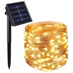 Solar LED Copper String Light 8 Modes Fairy Outdoor Holiday Garland Decoration Garden 30M/20M/10M/5M/2M Party Lights