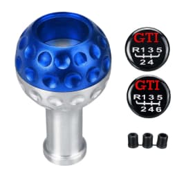 5&6 Speed Black Silver Blue Red with 8/10/12mm Aluminium Adapters Universal Gear Shift Knob For VW Scirocco for Jetta Golf Ball