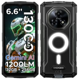 DOOGEE Fire 5 Ultra Rugged Phone 32GB 256GB 13000mAh Battery Helio G81 6.6'' 48MP Camera Camping Light NFC Android 15 Smartphone