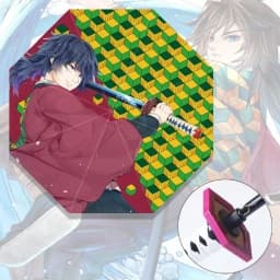 Long Demon Slayer Katana Umbrella UV Blocking Parasol Kochou Anime Kimetsu No Yaiba Shinobu Samurai Sword Umbrellas Raincoa Gift