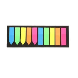 200 Sheets Color Stickers Transparent Fluorescent Index Tabs Flags Sticky Note Page Bookmark School Office Supplies Stationery