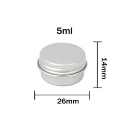 5-10pcs 5g - 100g Empty Aluminum Tins Cans Silver Metal Round Cans with Screw Lid for Salve Spices Candles Lipstick