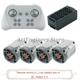 1000mAh 8 Way Remote Programmable APP Control Kit Rechargeable Battery Box Power Functions Motor Building Blocks Set Car Modify
