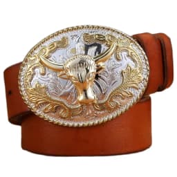 gold eagle big buckle full grain real leather 100% genuine leather hawk mens belts luxury high quality camel brown cowboys women