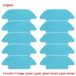 For Cecotec Conga 4090 4490 4690 5090 5490 6090 Robot Vacuum Cleaner Side / Soft Roller Brush Mop Cloth Rags Wheel Accessories