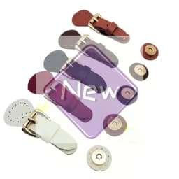 1Pcs Bag Buckle Lock Cowhide Sew On Snap Closure With Iron Alloy Button For Handbag Shoulder Bag Purse DIY Making