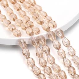 1 Strand 6-12mm Spacer Water Drop Beads AB Shine Glass Crystal Drop Pendant for DIY Earing Bracelet Jewelry Making Accessories