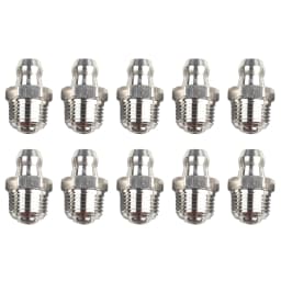 10Pcs Straight HydraulicGrease Fitting M10 Thread Kit GreaseNozzle Connection Stainless Steel Grease Nipples For Bearings