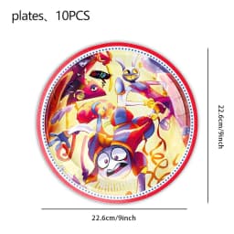 New The Amazing Birthday Party Decorations Digitaled Circus Tableware Set Plates Banner Tablecloth for Baby Shower Supplie Gifts
