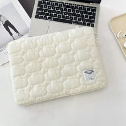 Adorable Cloud Embroidery iPad Tablet Computer Bag Notebook Storage Pouch for 11 13 15 Inch Laptops Digital Accessories
