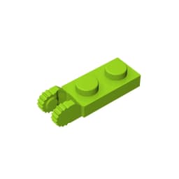 MOC PARTS GDS-821 PLATE 1X2 W/FORK/VERTICAL/END Single side hinged plate (teeth) compatible with lego 44302 children's toys