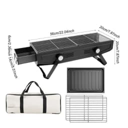 Folding Camping BBQ Grill Charcoal Barbecue Grills Portable Wood Stove Picnic Wood Burning Charcoal Grill Burner For Camping