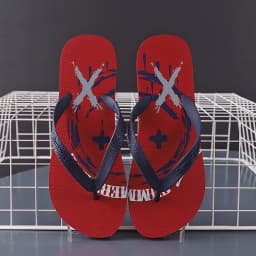 Hawaii Print Slippers Men Flip Flops Beach Sandals Non-Slip Flat Shoes Casual Slipper Indoor House Shoes for Men Outdoor Slides