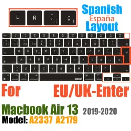 Keyboard Cover For MacBook Air 13 inch 2022 2021 2020 Release A2337 M1 A2179 with Touch ID Waterproof Protective Silicone Skin