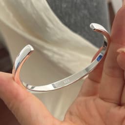 100% Solid 925 Sterling Silver Retro Bracelet for Women Men Vintage Handmade Wide Simple Bracelet Birthday Gift