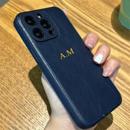 Personalized Custom Name Phone Case For iPhone 15 14 13 12 11 Pro Max 15 14 Plus Luxury Cowhide Leather Protection Back Cover