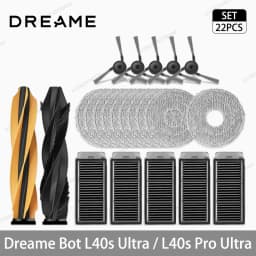 Dreame L40s Ultra / L40s Pro Ultra Vacuum Cleaner Replacement Accessories Main Side Brush HEPA Filter Mop Cloths Dust Bag Spare