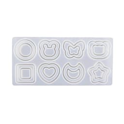 Double Layer Quicksand Pendant Crystal Epoxy Resin Mold Jewelry Keychain Silicone Mould DIY Casting Tools
