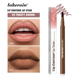 Lakerain Lip Contour Lip Stain Pen Smudge-proof Non-stick Cup Moisturizing Lip Makeup Cosmetic 2-in-1 Lip Stain & Liner