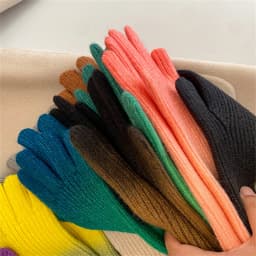Winter Gloves for Women New Gradient Touchscreen Gloves Stretch Knit Warm Arm Mittens Outdoor Non-Slip Exposed Finger Guantes